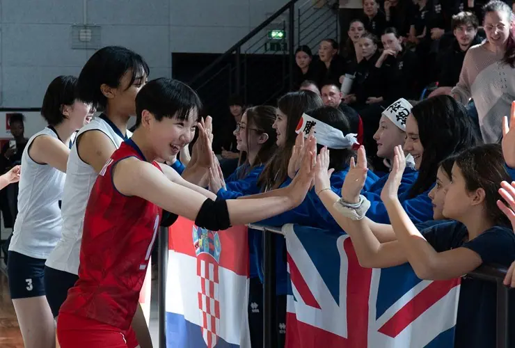 Japan National team cheers with supporters at Nations Winter Cup by FB Tanks 2026